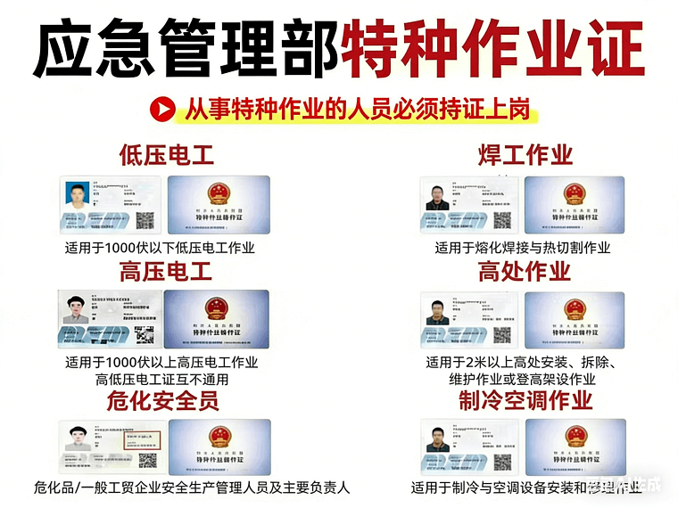 应急管理部特种作业证